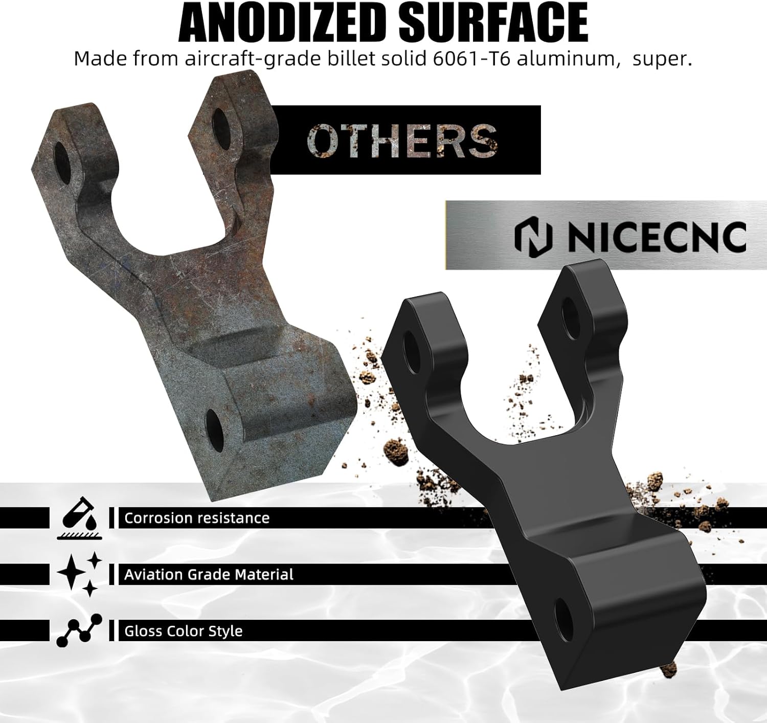 NICECNC ATV 3.5" Track 2" Front Lowering Kit Compatible with Yamaha Raptor 660R 700, YFZ 450, Blaster 200, Banshee 350 YFZ350 87-08, Warrior 350 87-04 Compatible with Honda TRX400EX TRX450R