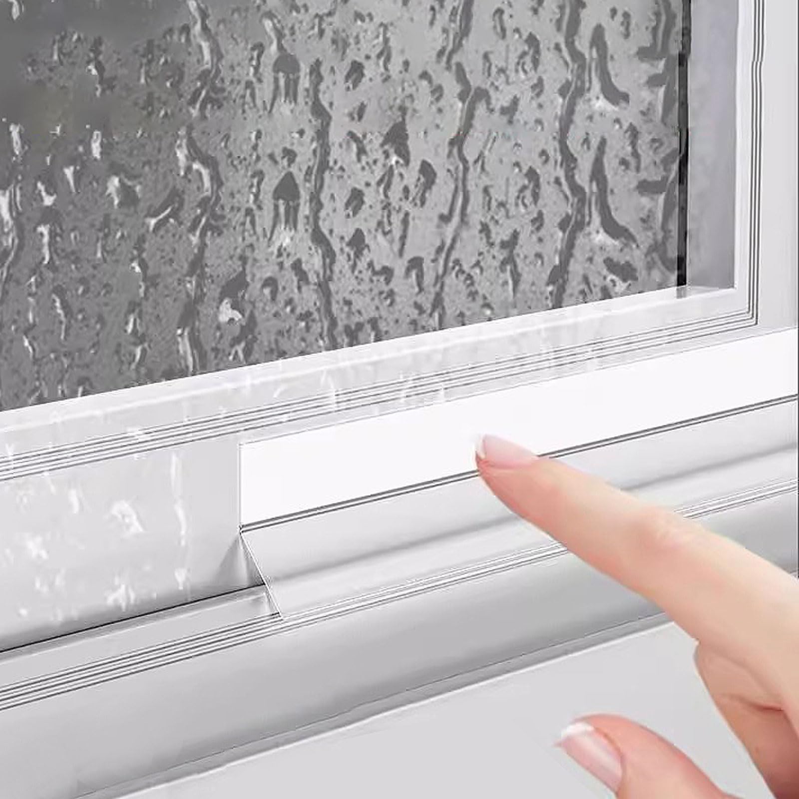 Barrera Antilluvia para Ventanas,Barra De Goma Autoadhesiva Impermeable Para Ventanas,protectores puertas contra lluvia,Evita El Reflujo De Agua De Lluvia,para protección exterior del hogar
