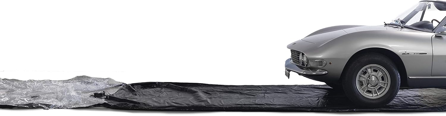 IN THE GARAGE Inflatable Car Shield - Black Indoor Car Cover, Bubble Storage Capsule - 16' / 4.9