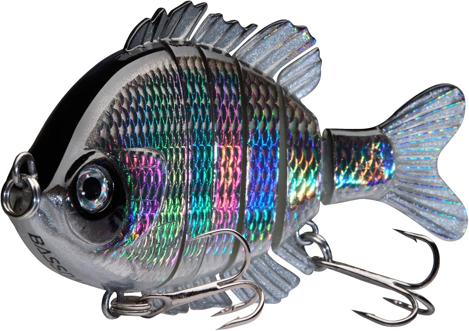 BASSDASH SwimPanfish Multi Jointed Panfish Bluegill Swimbaits Hard Topwater Bass Lures Fishing Lure Crank Saltwater 3.5in/0.85oz,Pack of 4