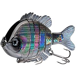 BASSDASH SwimPanfish Multi Jointed Panfish Bluegill Swimbaits Hard Topwater Bass Lures Fishing Lure Crank Saltwater 3.5in/0.85oz