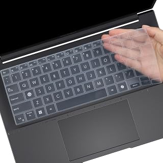 RAYA Silicone Keyboard Skin Cover for ASUS Vivobook S14 Compatible with M3407/S3407/M1407/X1407/M5406/S5406 Laptop Models (Silicone Clear)