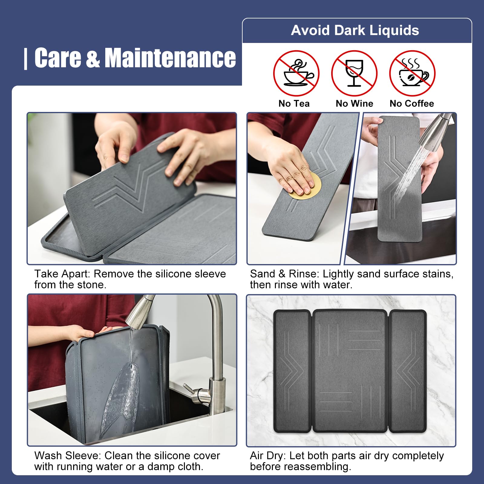 Tappeto Bagno Diatomite Con Guscio Silicone (Ondes Aquatiques, 50x40cm)