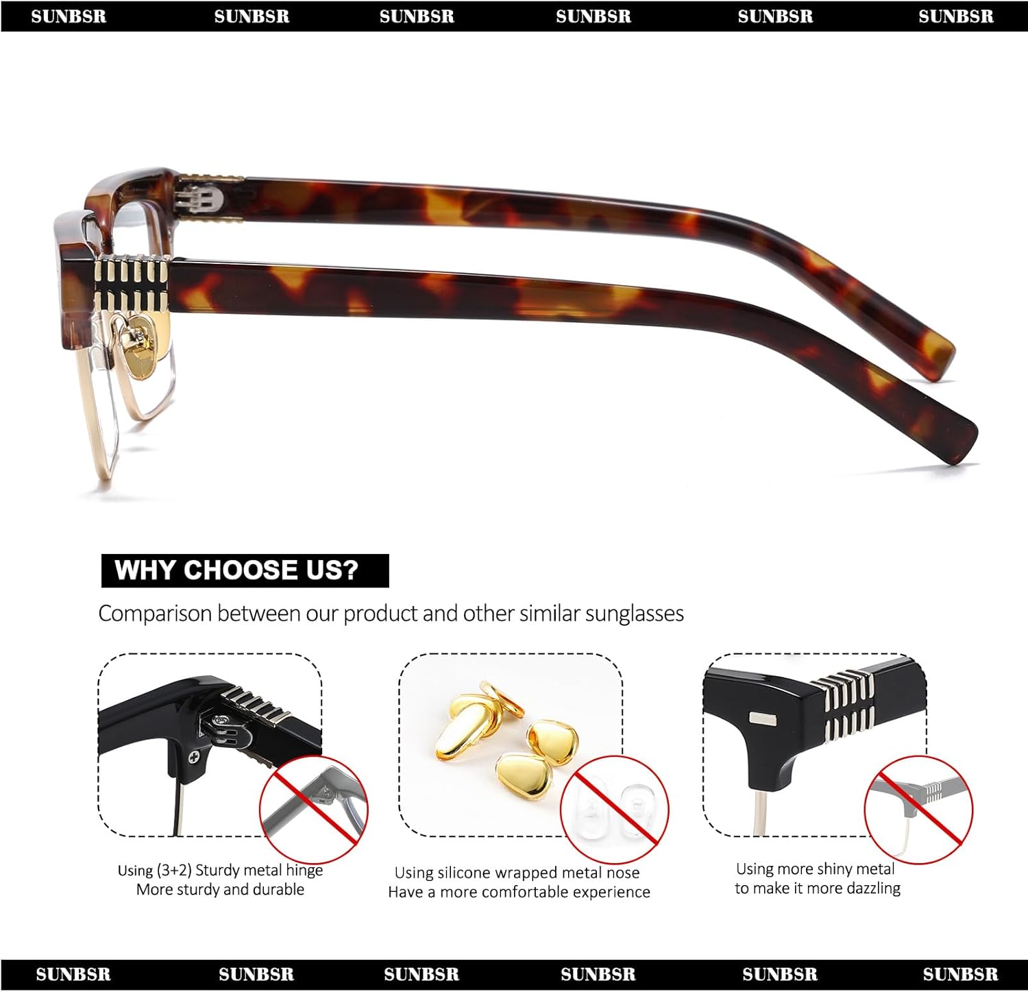 Fashion Square Glasses for Women Men Classic Half Frame Blue Light Blocking Glasses Computer Eyeglasses - Image 6