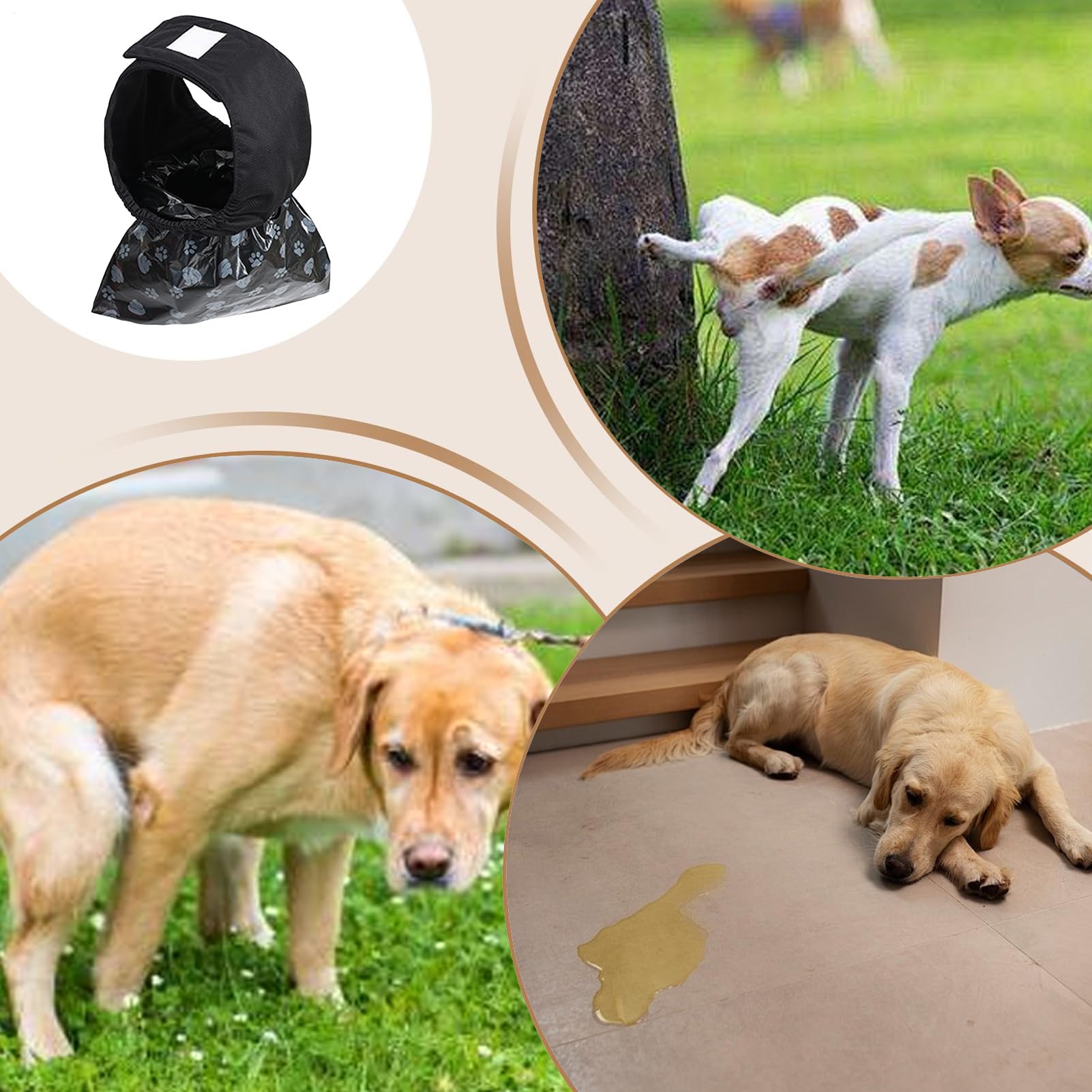 Pañales para Mascotas Pañales Reutilizables para Cachorros Tamaño Mediano
