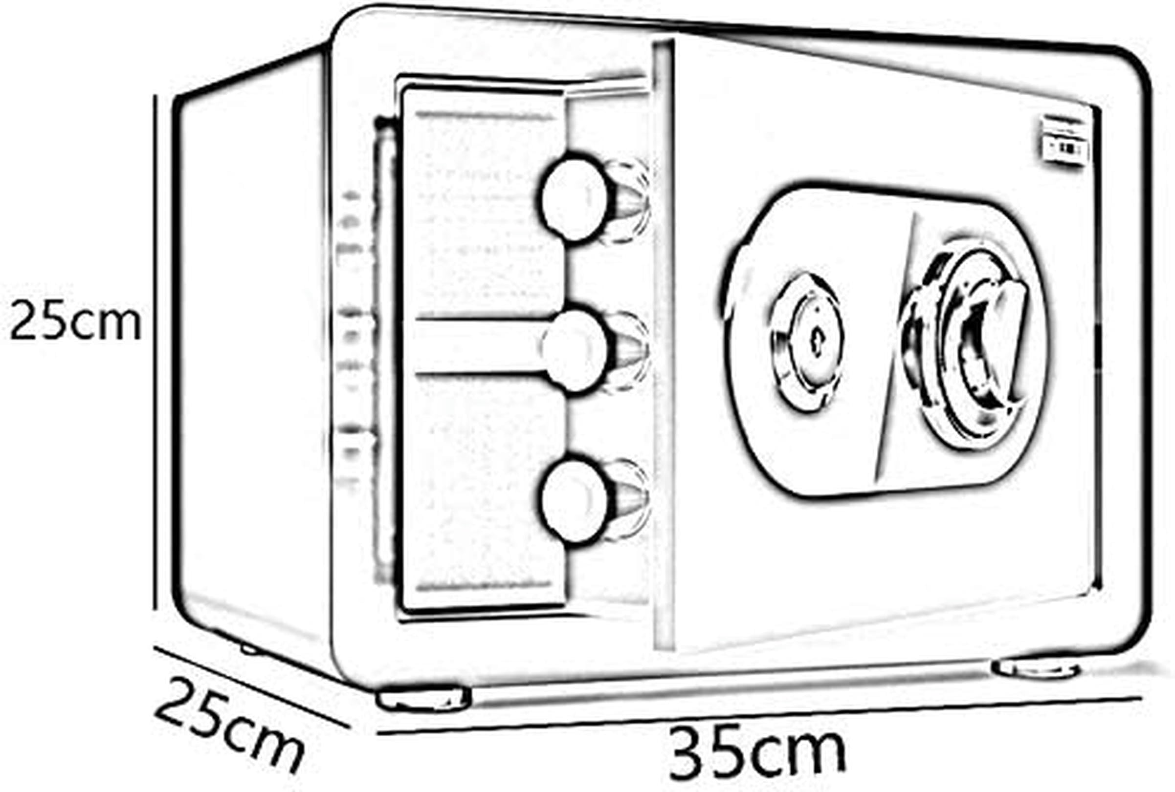 Sejfy Dom i pudełka Zamek mechaniczny ze stali węglowej Bezpieczeństwo/Wytrzymały/Ognioodporny/Wodoodporny Małe gospodarstwo domowe 35x25x25cm