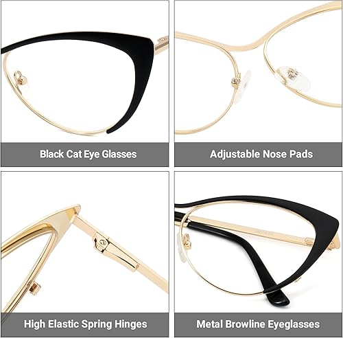 Miniatura 3 de Zeelool Ellen VFM0176 - Lentes de bloqueo de luz azul de gran tamaño con ojo de gato