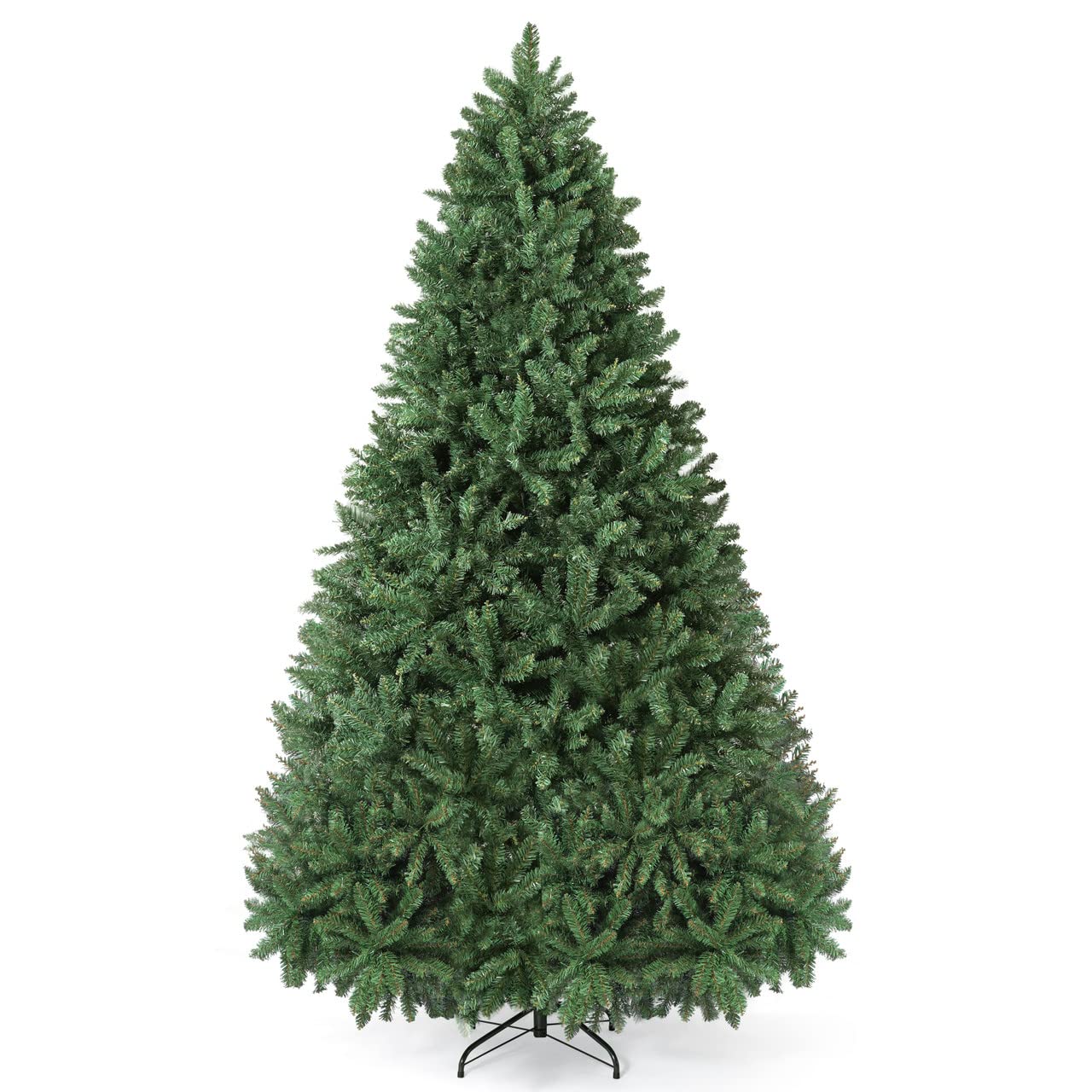 CAPHAUS 7.5 Feet, w/ 2,514 Branch Tips, Dunhill Fir Full Artificial Green Christmas Tree, Premium Pre-Hinged Fake Xmas Tree for Indoor Home, Office, Party, Holiday Decoration, Includes Metal Stand