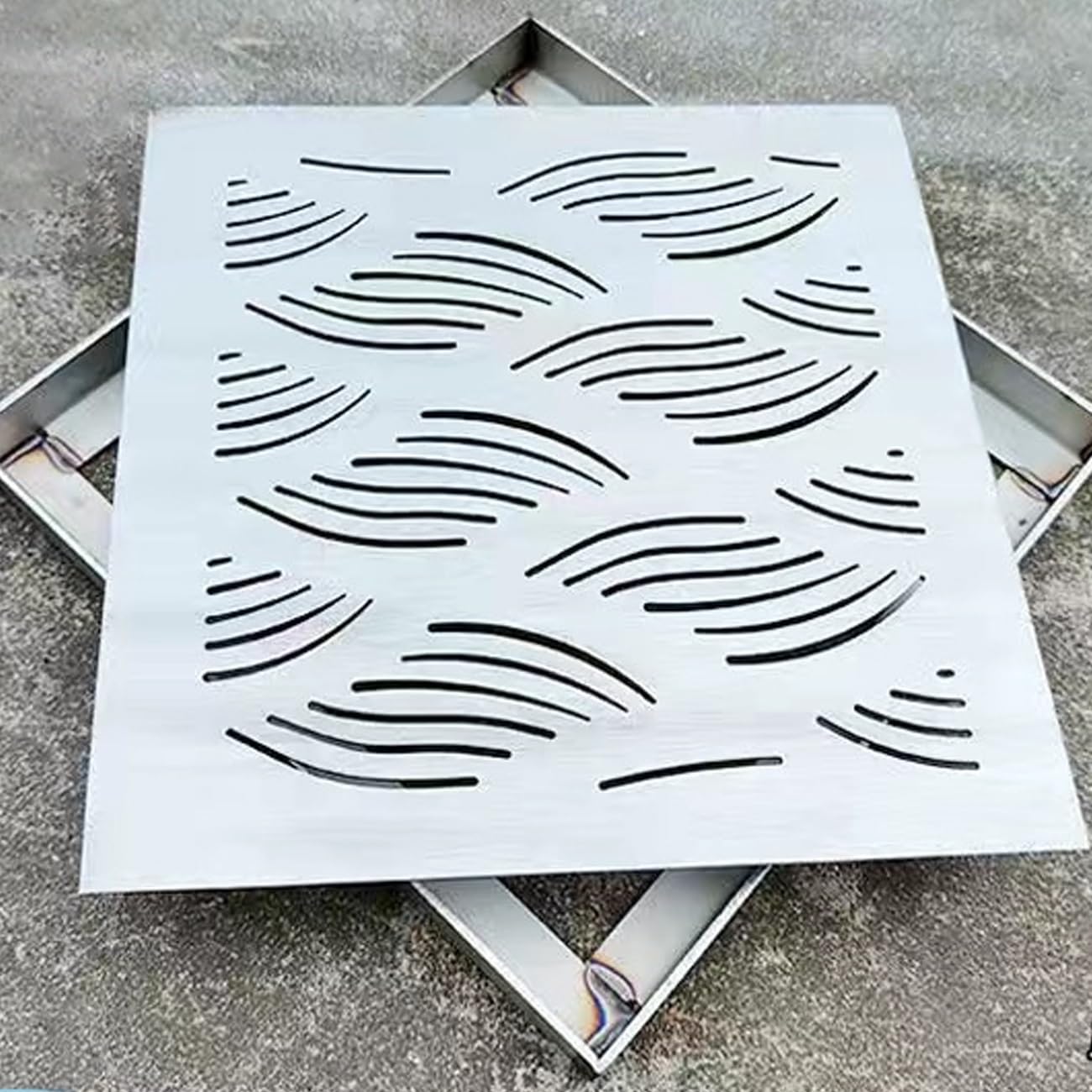 Drain Covers Outdoor Square, Drain Covers 304 Stainless Steel, 15/20/25/30cm Width Square Drain Cover, Metal Grid Covers, Sewer Drainage Strainers for Garden, Patio(30x30x2cm(11.8x11.8x0.79in))