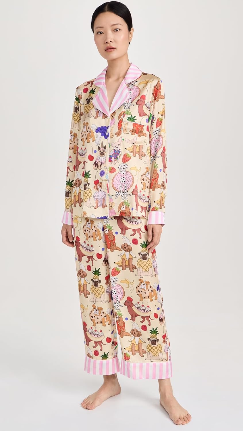 Karen Mabon Women's Dog Desserts Long Sleeve Pajama Set - Image 2