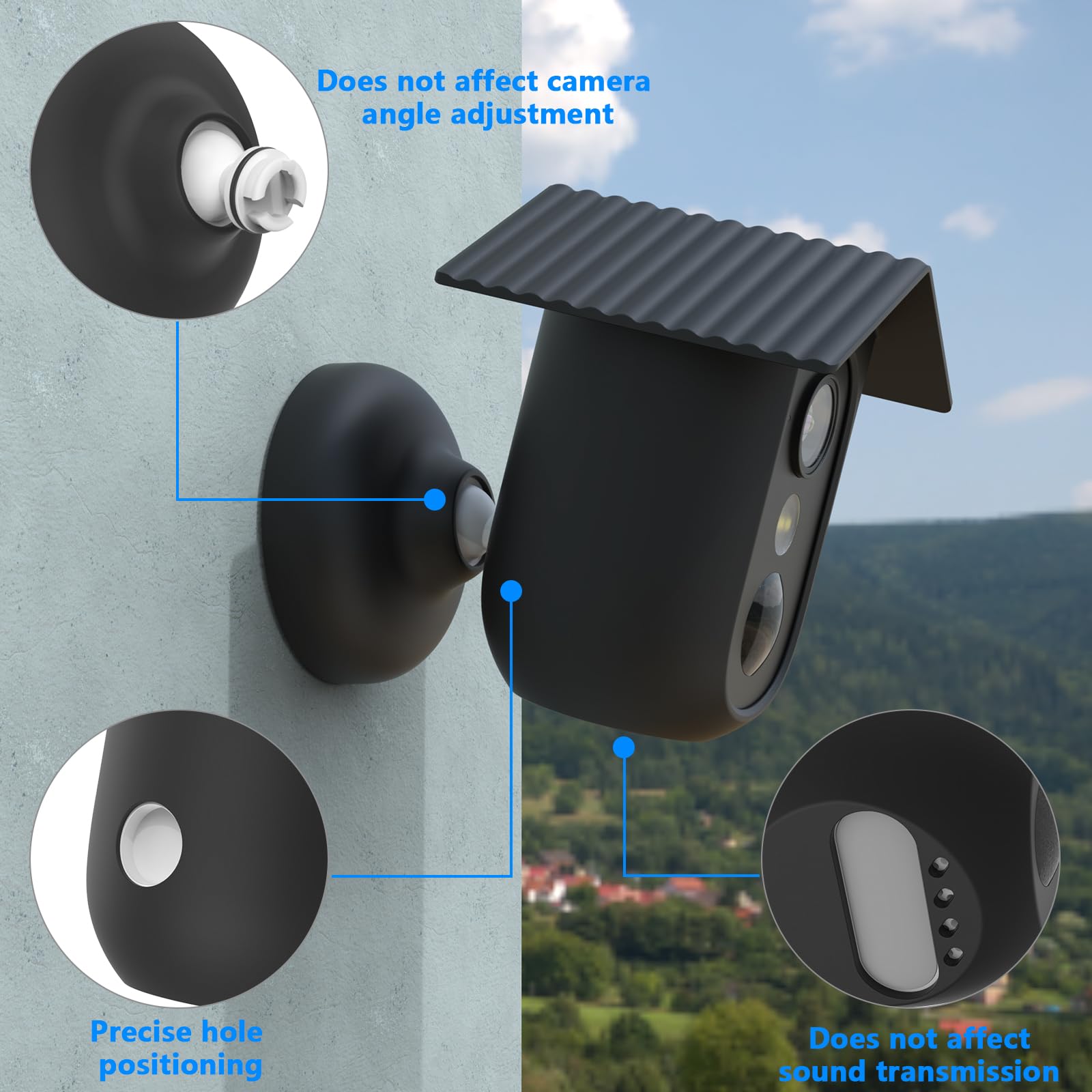HOLACA Coque en silicone compatible avec caméra de sécurité C35 (appareil photo non inclus), 2 coques en silicone
