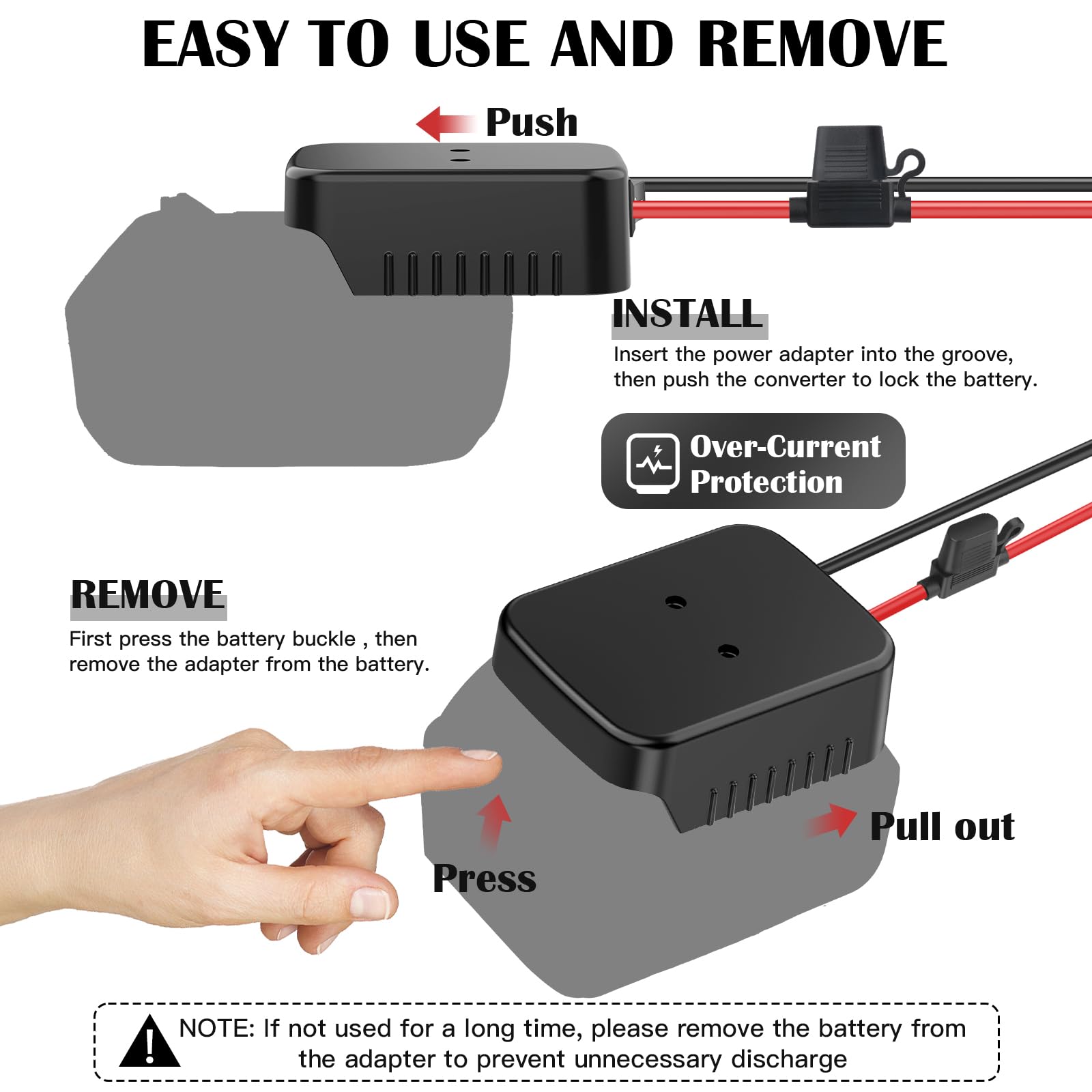 Paquete de 2 adaptadores compatibles con batería Makita de 18 V para adaptador de batería de rueda eléctrica, herramienta eléctrica, coche de juguete RC DIY, kit de conversión de conector de