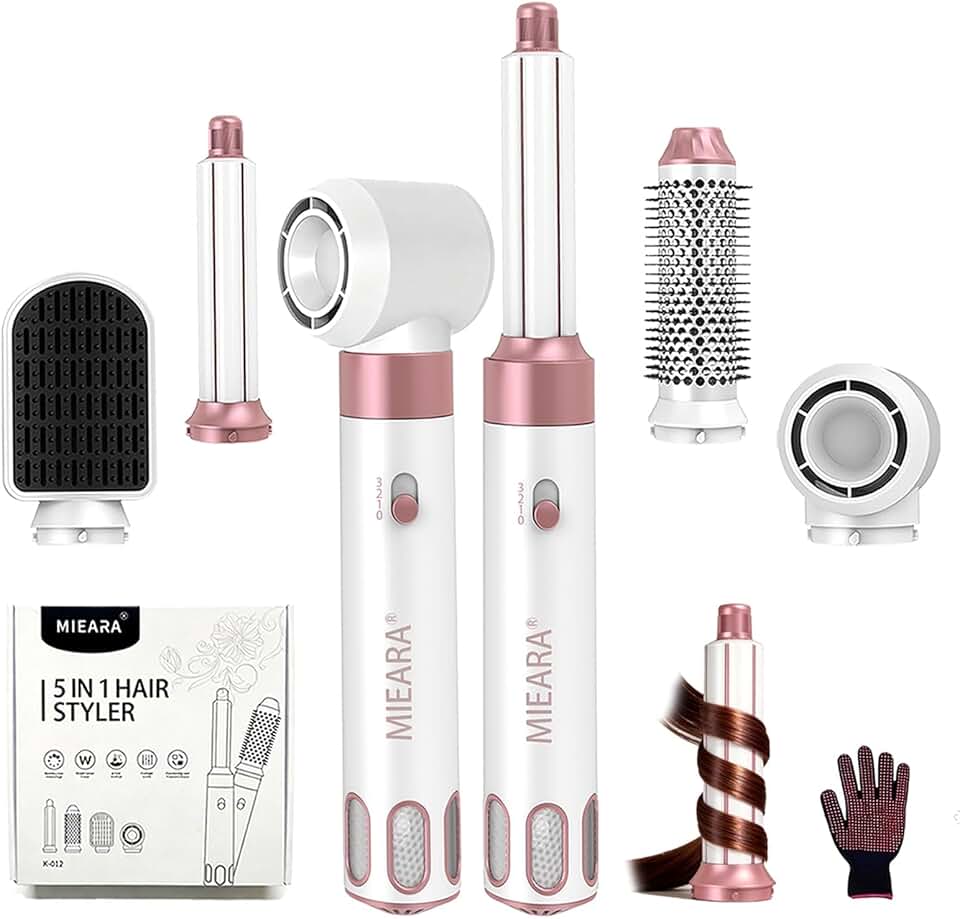 5 in 1 Hair Styler & Hot Air Styler, 1000W Rotating Hair Dry