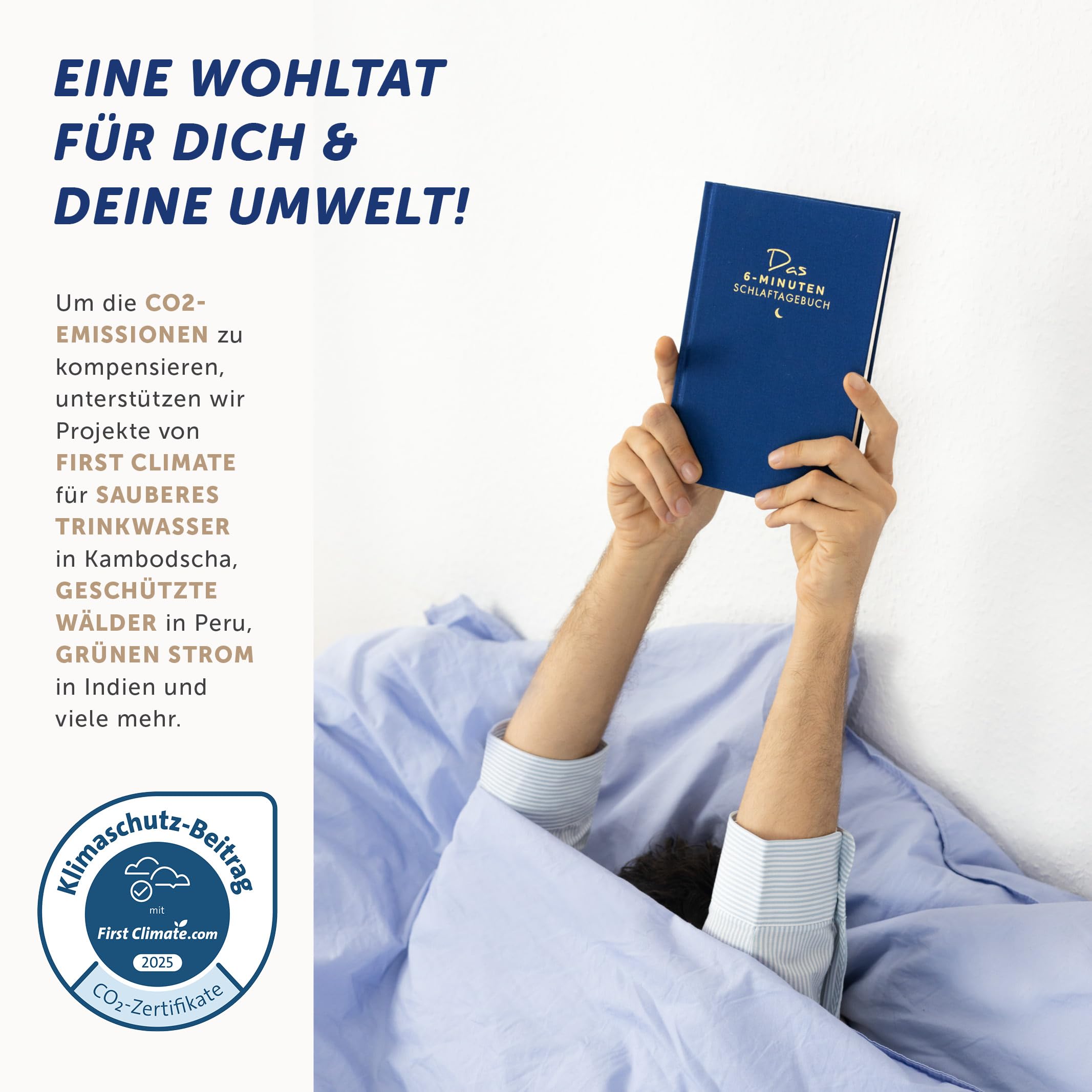 UrBestSelf 6 Minuten Schlaftagebuch - Endlich besser ein- und durchschlafen Tagebuch für Erwachsene - Das Journal Buch für den Schlaf deiner Träume