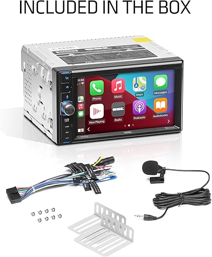 Miniatura 5 de Sound Storm Laboratories DDCP62 Estéreo para automóvil - Apple CarPlay, doble Din, pantalla táctil capacitiva de 6.2 pulgadas, Bluetooth, sin
