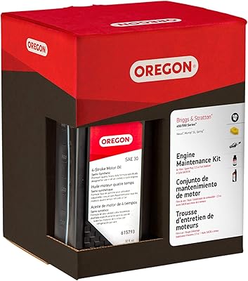 Oregon Lawn Mower Engine Tune-Up Maintenance Kit for Briggs & Stratton 450/550 Series Engines (01-110), Red