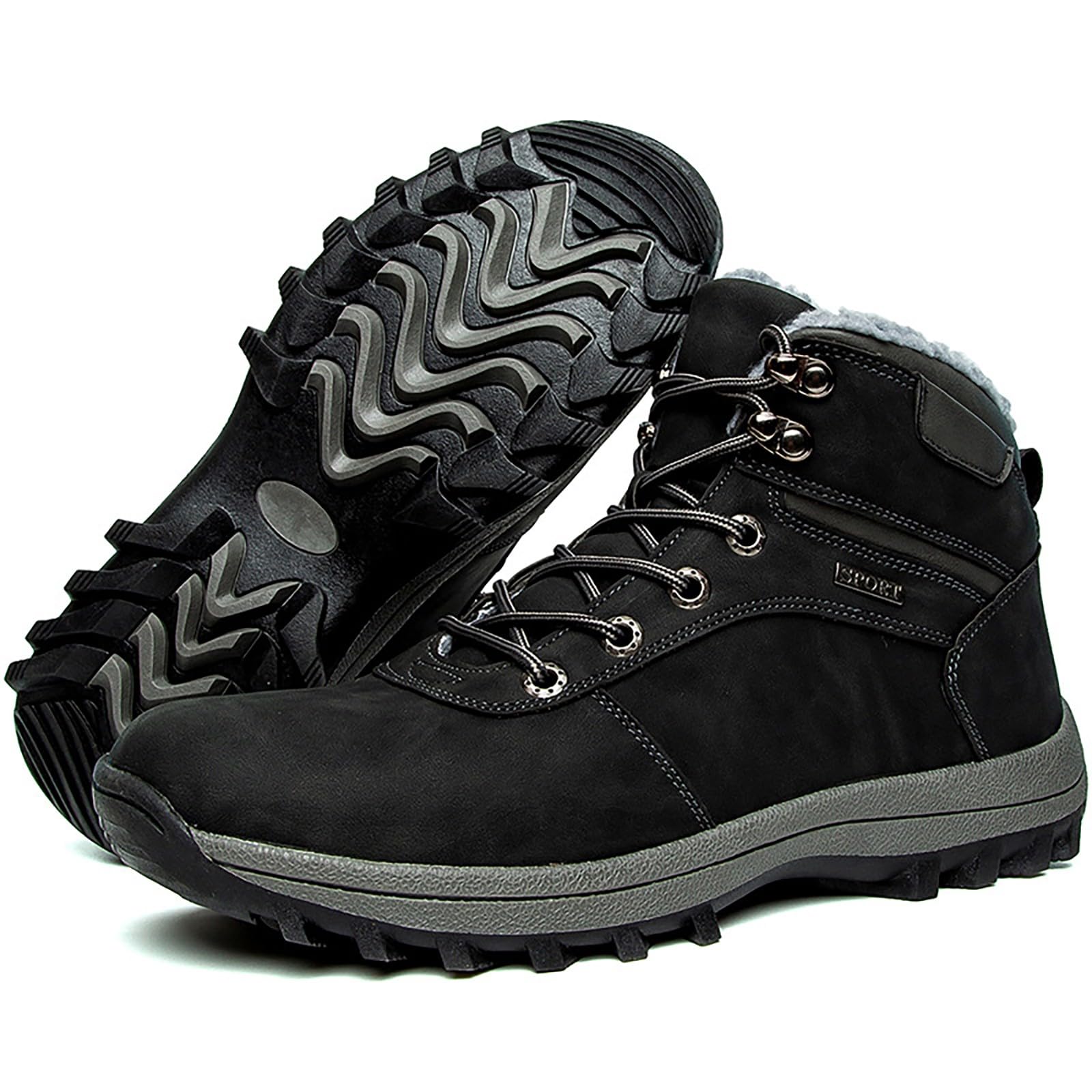 Botas de senderismo para hombre, impermeables, botas de trekking anchas