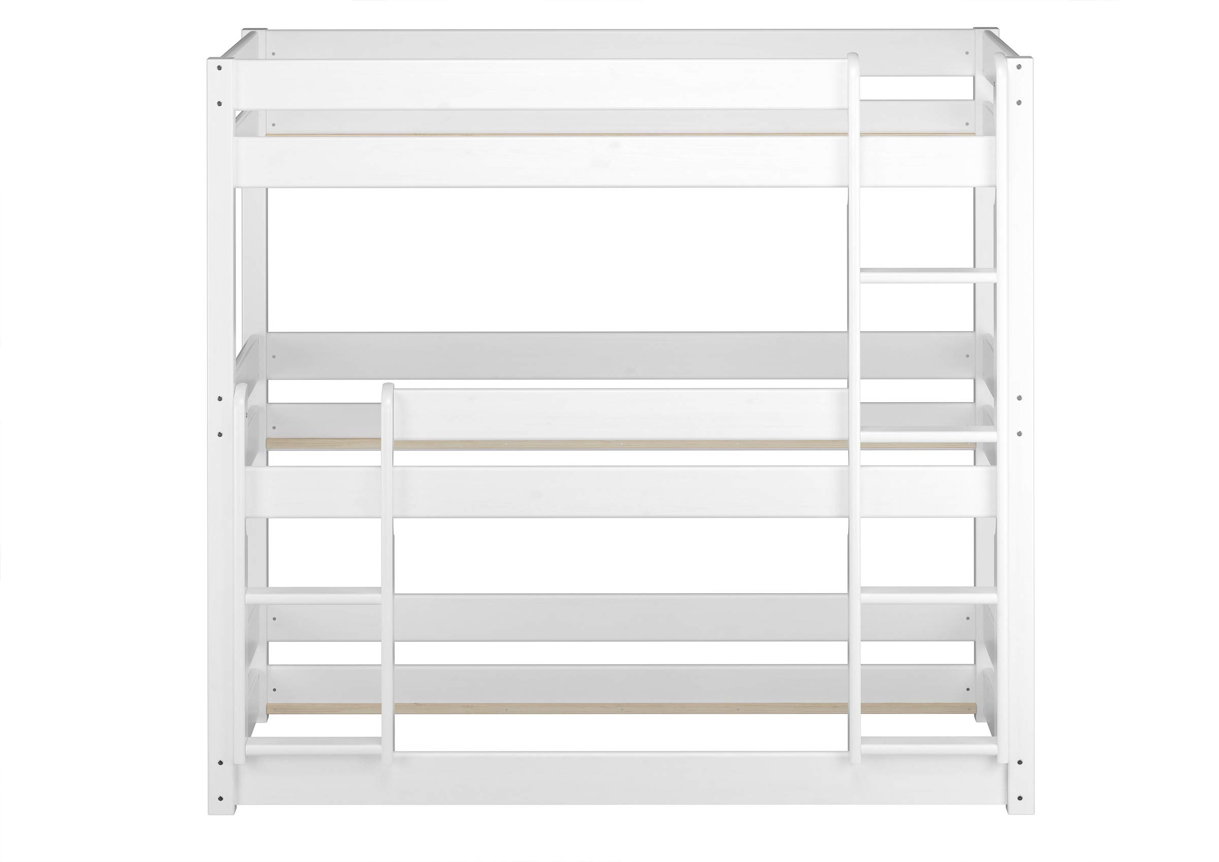 Erst-Holz Solido Elegante Letto Bianco in Pino massello 120x200 con doghe rigide 60.64-12W