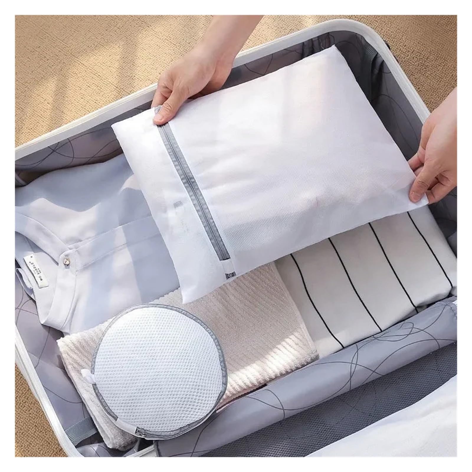 Ropa Interior, Almacenamiento De Zapatos, Cubierta For Máquina De Lavado, Ropa Blanca, Duradera, Bolsa De Lavandería Grande, Organizador De Malla, Calcetines De Sujetador Sucio