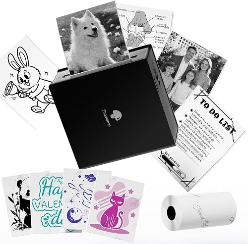 Phomemo Sticker Printer, Bluetooth Thermal Mini Printer for DIY and Study