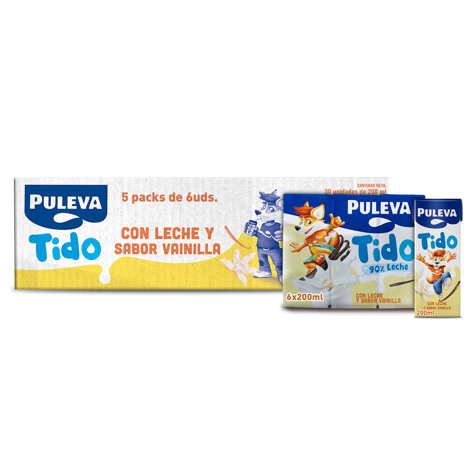 Batido Puleva de Vainilla Slim – 5 Packs de 6 x 200ml