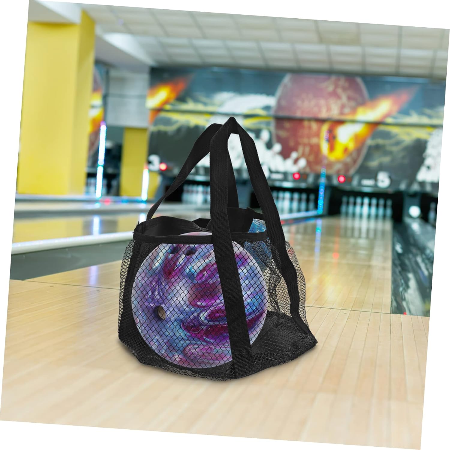 Portable Large Bowling Ball Tote Bag Breathable Multi Use Sports Storage for Gym Stadium Beach and Outdoor Activities