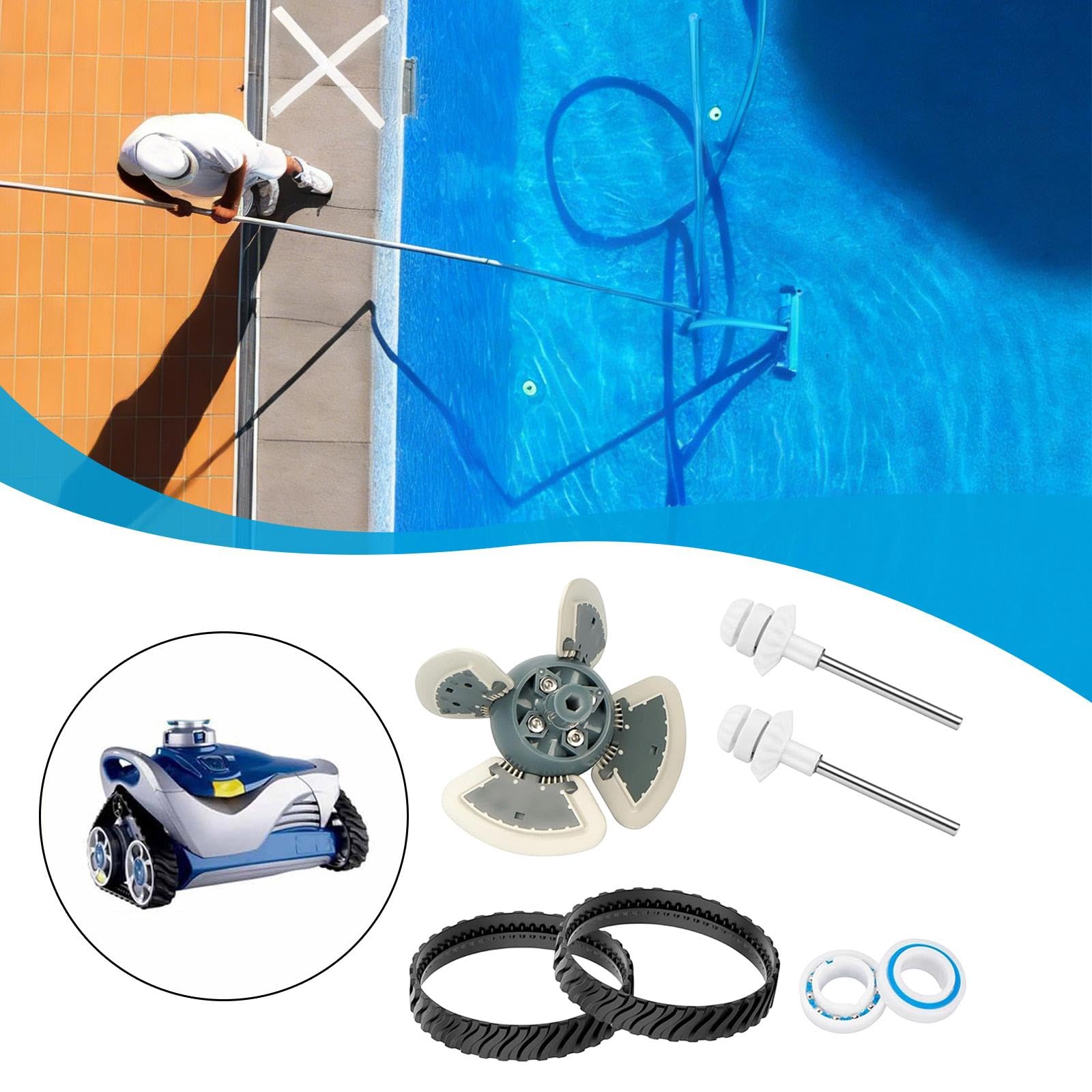 predolo Kit di Messa a Punto R0526100 Attrezzatura di Ricambio R0525100 Ventole Binari Alberi di Trasmissione Cuscinetti per Piscine Estate