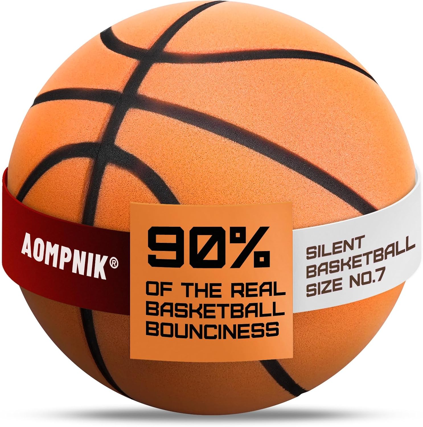 Silent Basketball Size 7- Grooved Dribble Dream Silent Basketball, Pro PU Form Indoor Ball for Training Home & Indoor Activities. Real Feel Higher Bounce Quieter.