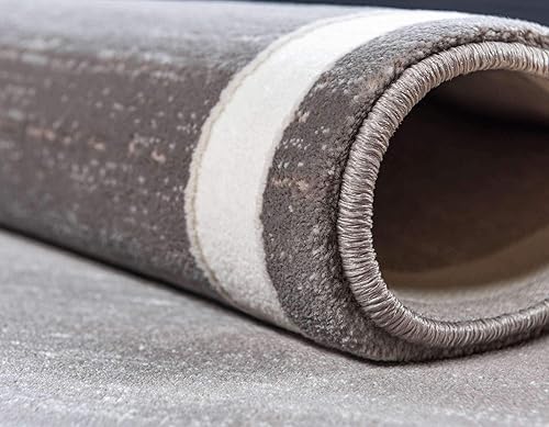 Miniatura 6 de Unique Loom Uptown Collection - Alfombra Lenox Hill (2 pies 2 pulgadas x 6 pies 1 pulgada, grismarfil)