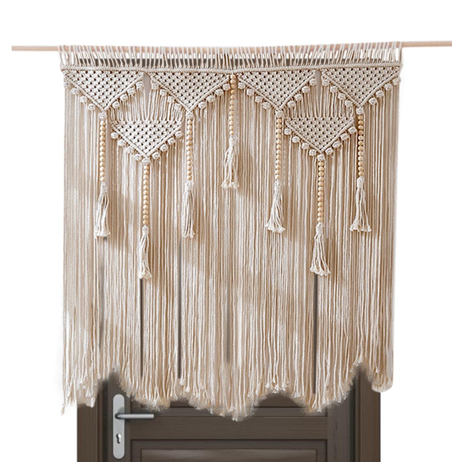 100 x 110 cm, Gran Decoración para Colgar en la Pared de Macramé, Decoración de Arte de Pared de Tapiz Tejido Bohemio para Habitación, Dormitorio, Hogar, Apartamento, Boda