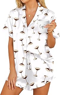 HOTOUCH Satin Pajama Shorts Set