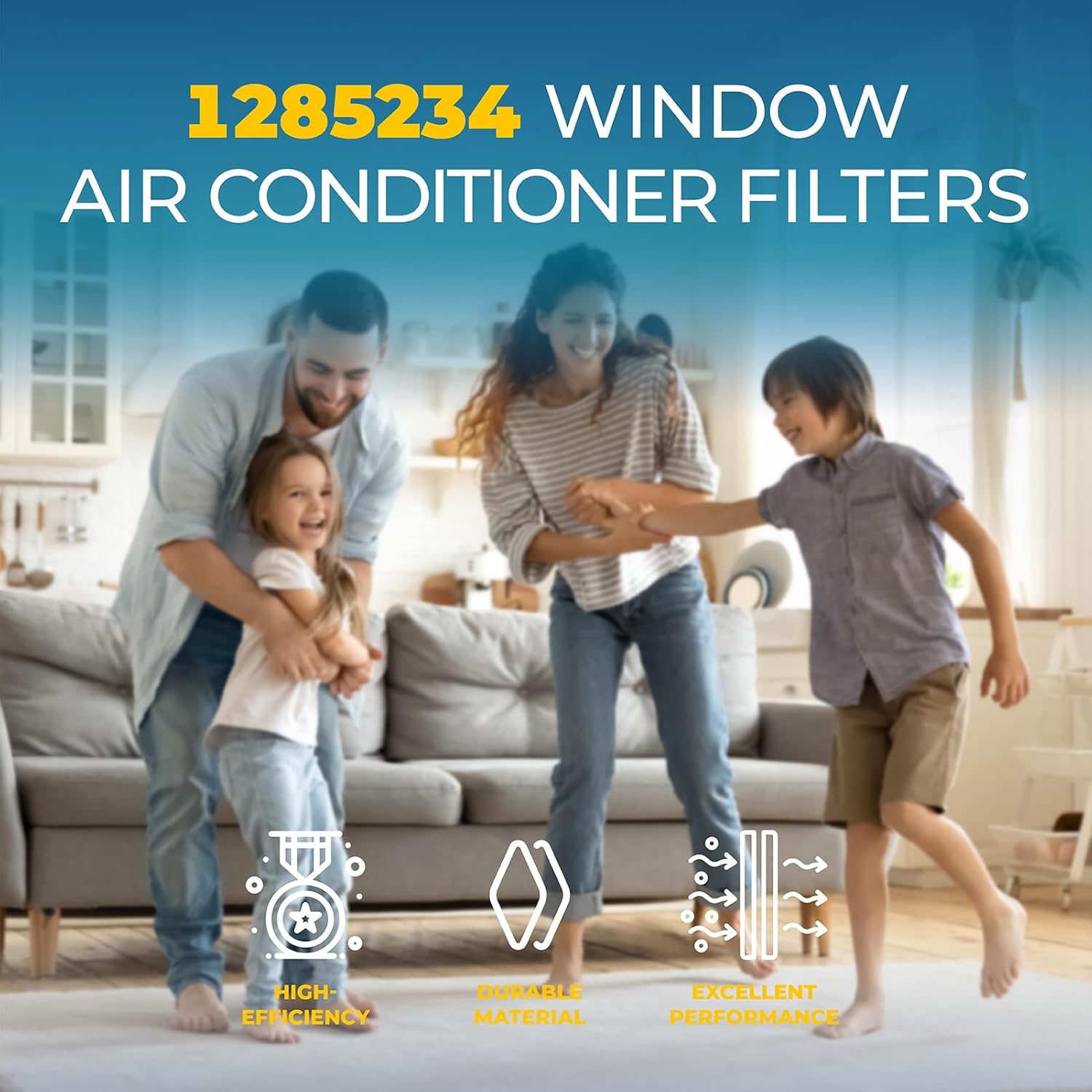 Window Air Conditioner Filter Replacement for Duck-24 X 15 X 1/4-Inch Cut to Fit Foam Replacement Filters, Compatible with FRIEDRICH, GE, HEPA, Next Gen Ac Window Unit Air Purifier(1285234)