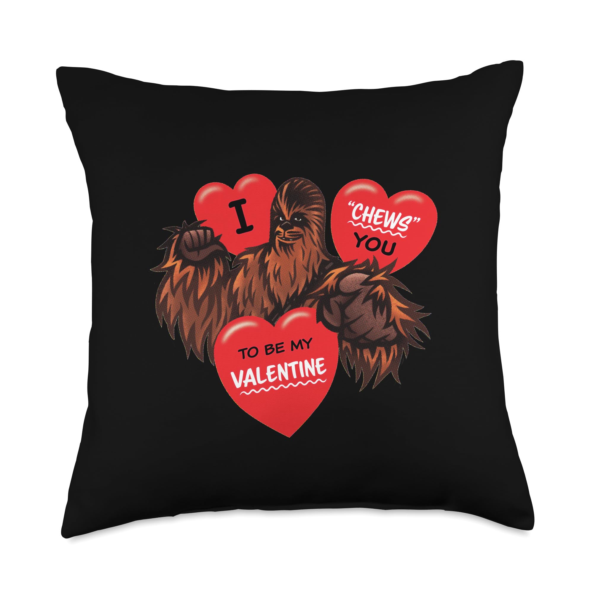 Coussin Chewbacca Star Wars 18x18 pouces oreiller multicolore garni carré
