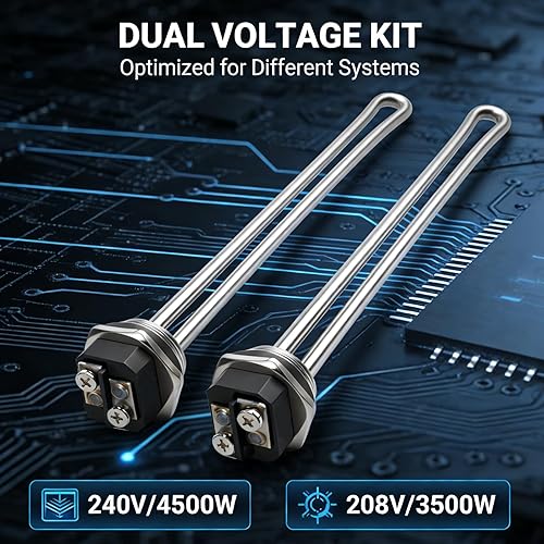 Miniatura 5 de Elemento calentador de agua 265-48642-00, compatible con calentadores de agua Bradford White, piezas de repuesto 415-48642-00, 265-42544-08,