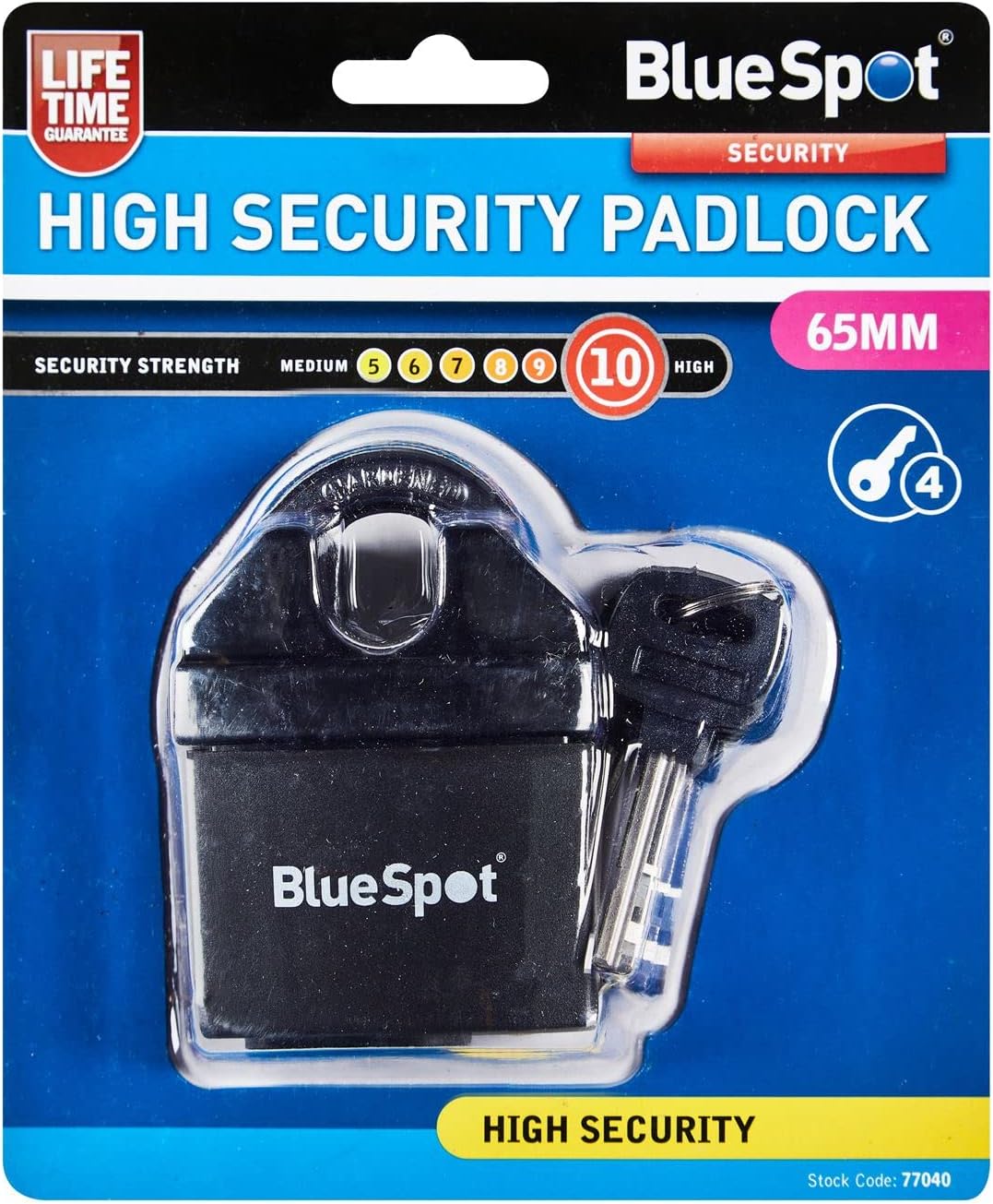 Blue Spot Tools - 65mm High Security Padlock