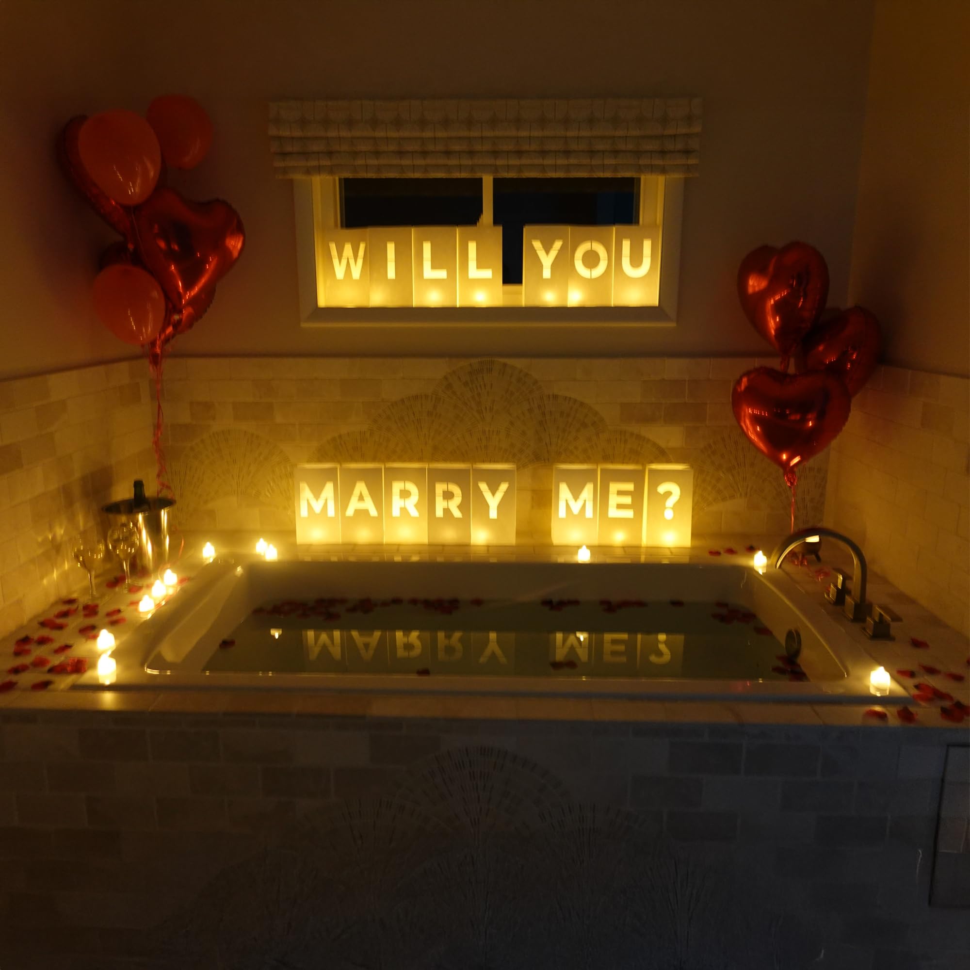Amazon | Will You Marry Me?LEDティーライトキャンドル、バルーン