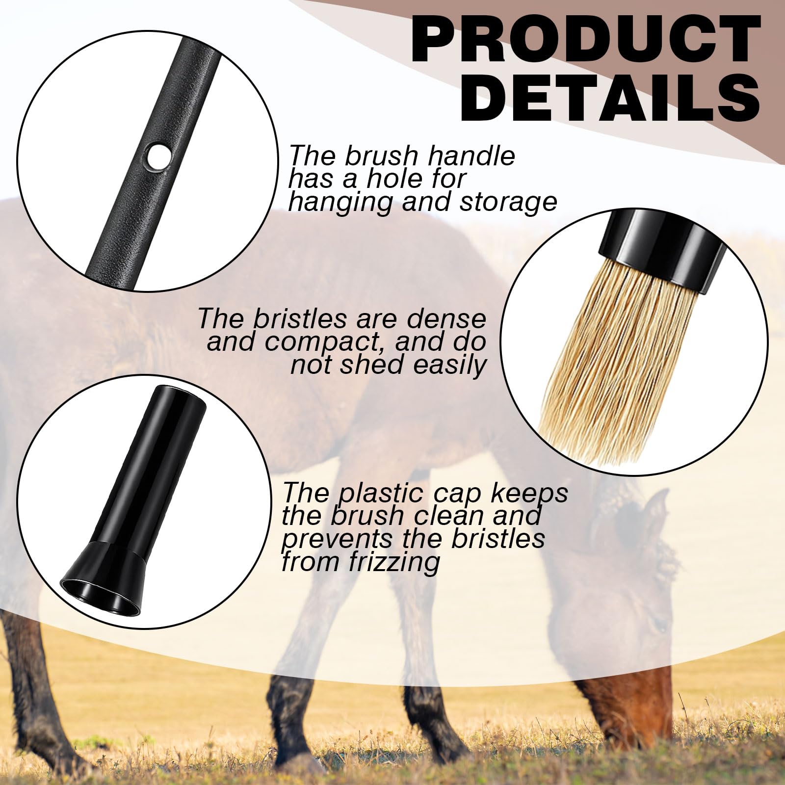 Ferrochef 2 Set Hoof Oil Brush for Horses with Cap Black for Horse Hoof Care to Restore Dry and Fragile Hooves - image 3