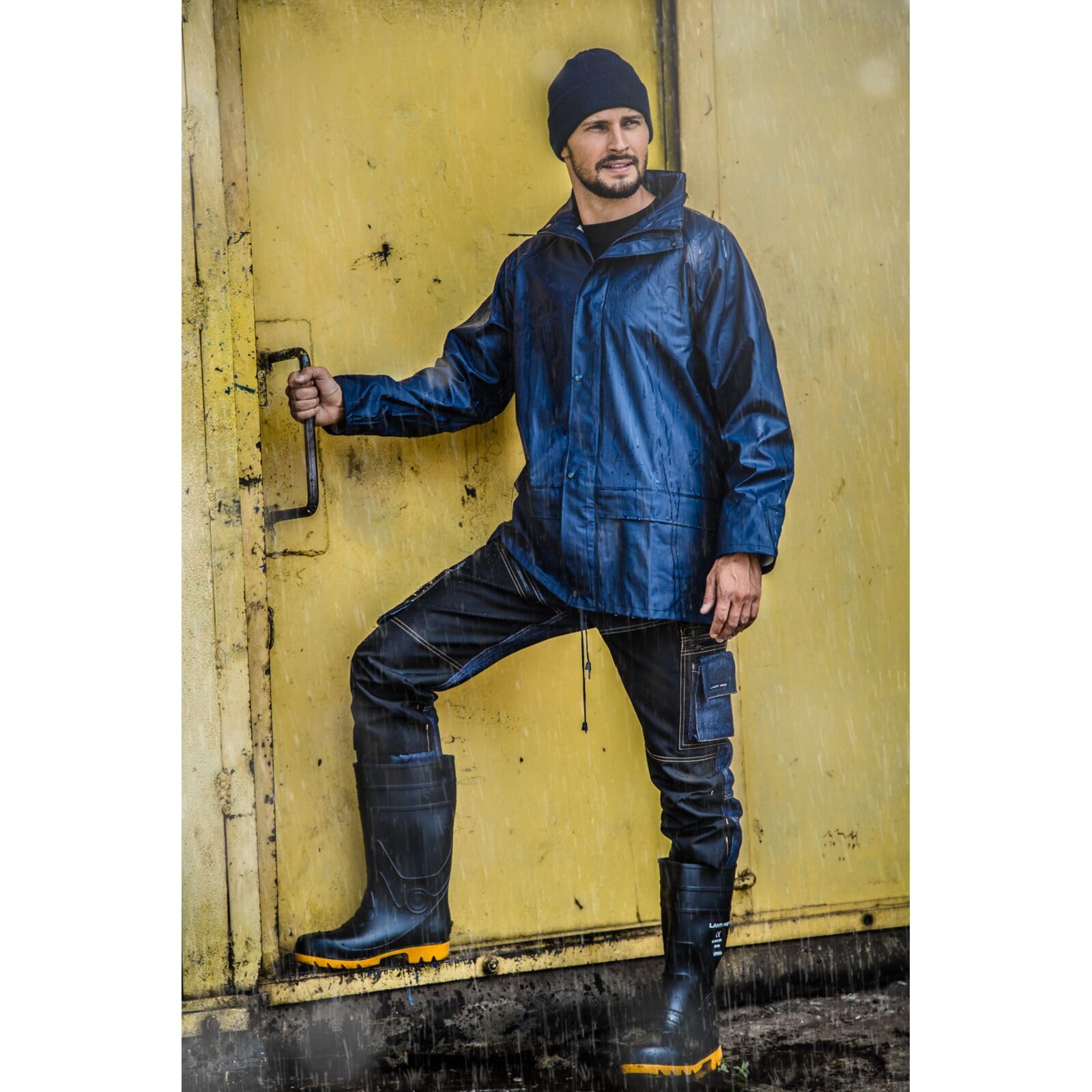 Lahti PRO Pantalones de mezclilla azules con refuerzos, L, CE, Lahti marca