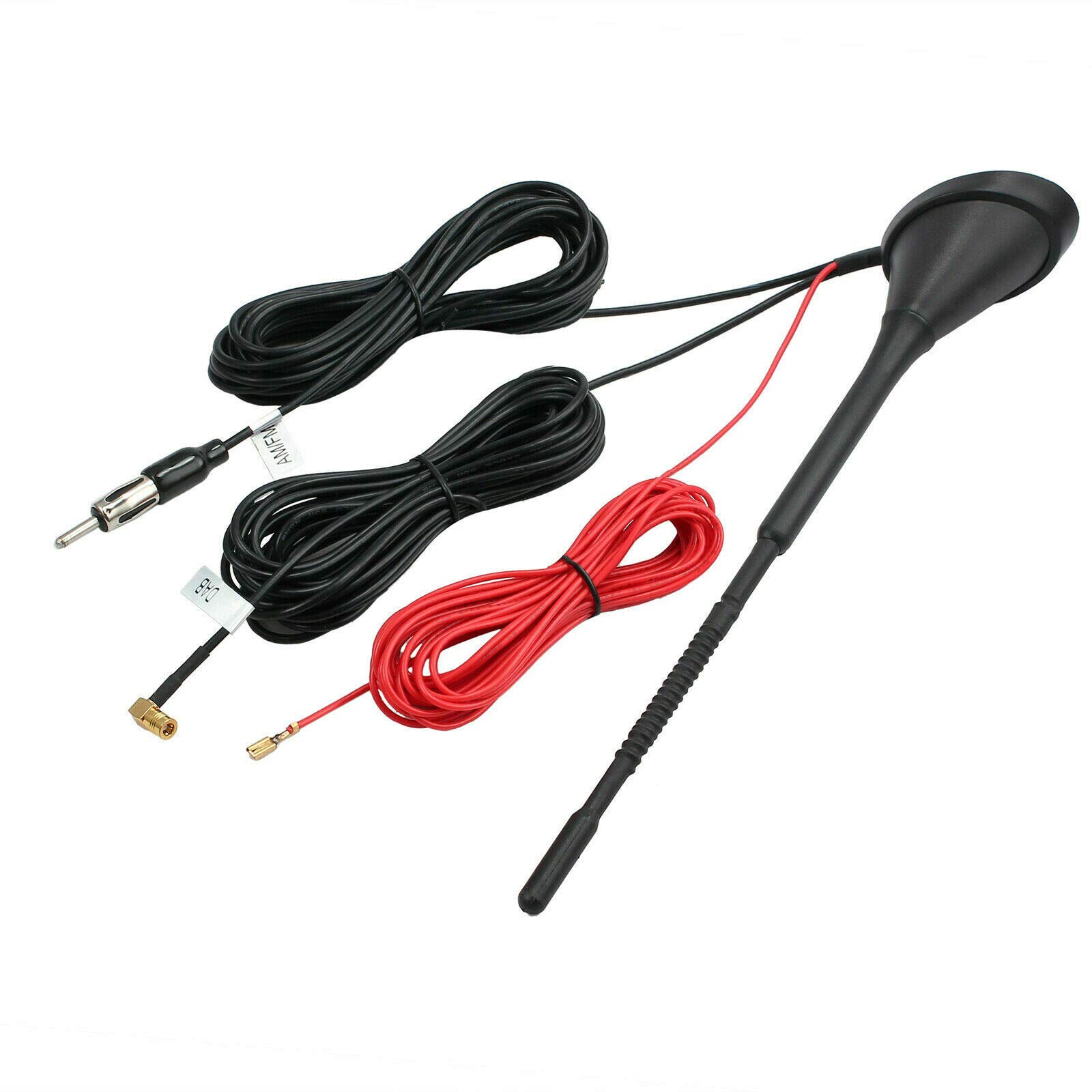 Riloer Adaptador de Techo de Antena de Coche SMA, Antena DAB, Antena de Coche, Adaptador SMB, Amplificador, Radio Combi DIN FM AM/DAB