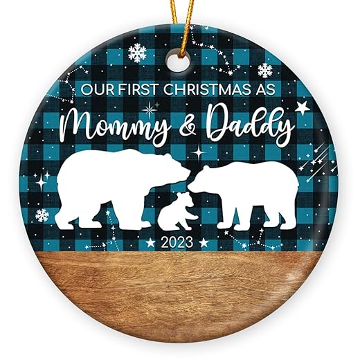 Our 1st Christmas as Mommy & Daddy 2023 New Parents First Time Parents Gifts New Mom and Dad Gifts Baby First Christmas Ornaments (Our 1st Christmas as Mommy & Daddy)
