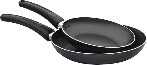Miniatura 10 de Utensilio de cocina Good Cook con tapa 11 pulgadas antiadherente negro Juego Paquete de 2 Negro
