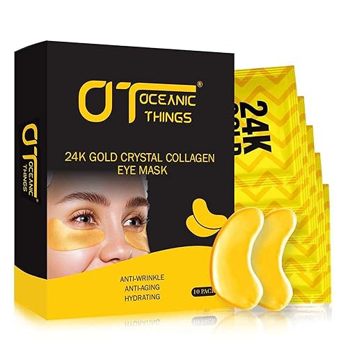 Oceanic Things Máscara debajo de los ojos para ojeras e hinchazón, bolsas para los ojos, arrugas, parches para el cuidado de la piel para mujeres y