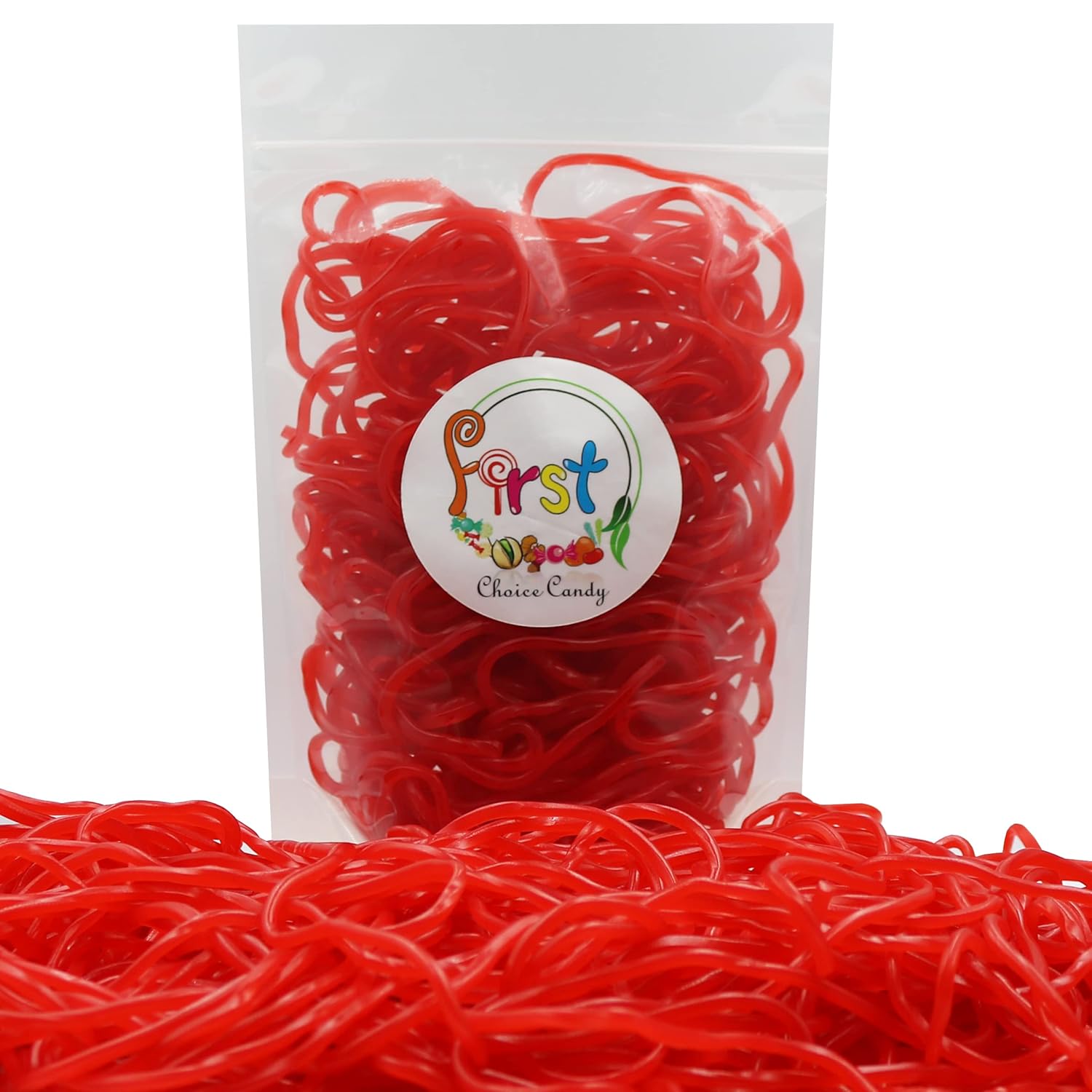 FirstChoiceCandy Juicy Licorice Laces Candy (2 Pound (Pack of 1), Red Strawberry)