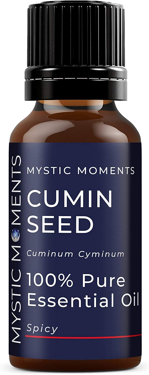 Mystic Moments | Cumin Seed Essential Oil 10ml - Pure & Natural Oil for Diffusers, Aromatherapy & Massage Blends Vegan GMO Free