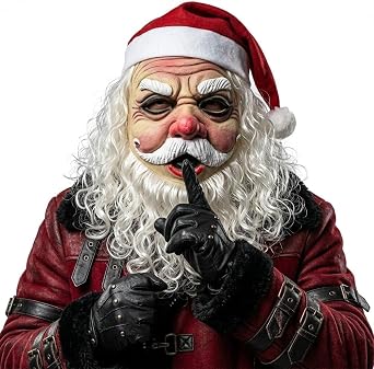 Christmas Santa Claus Old Man Mask Latex Head Cover White Hair Grandpa Head Cover Cosplay Accessories Props