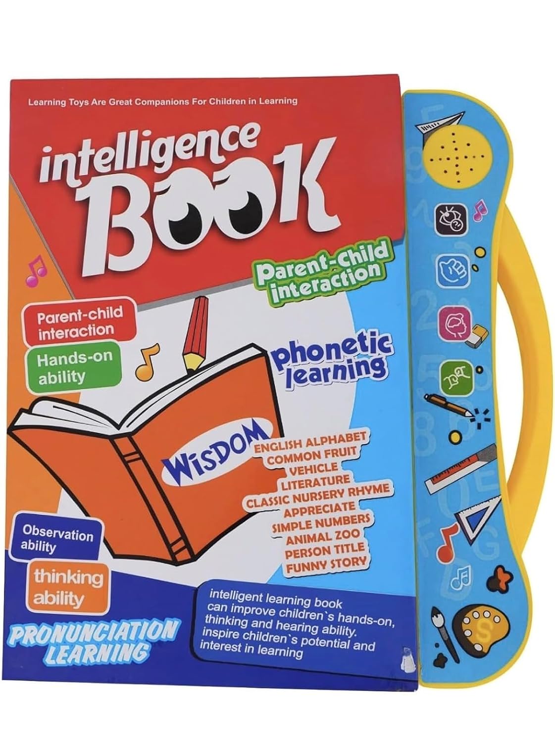 Intelligence Book Interactive Learning Toy for Kids, Phonetic Learning ...