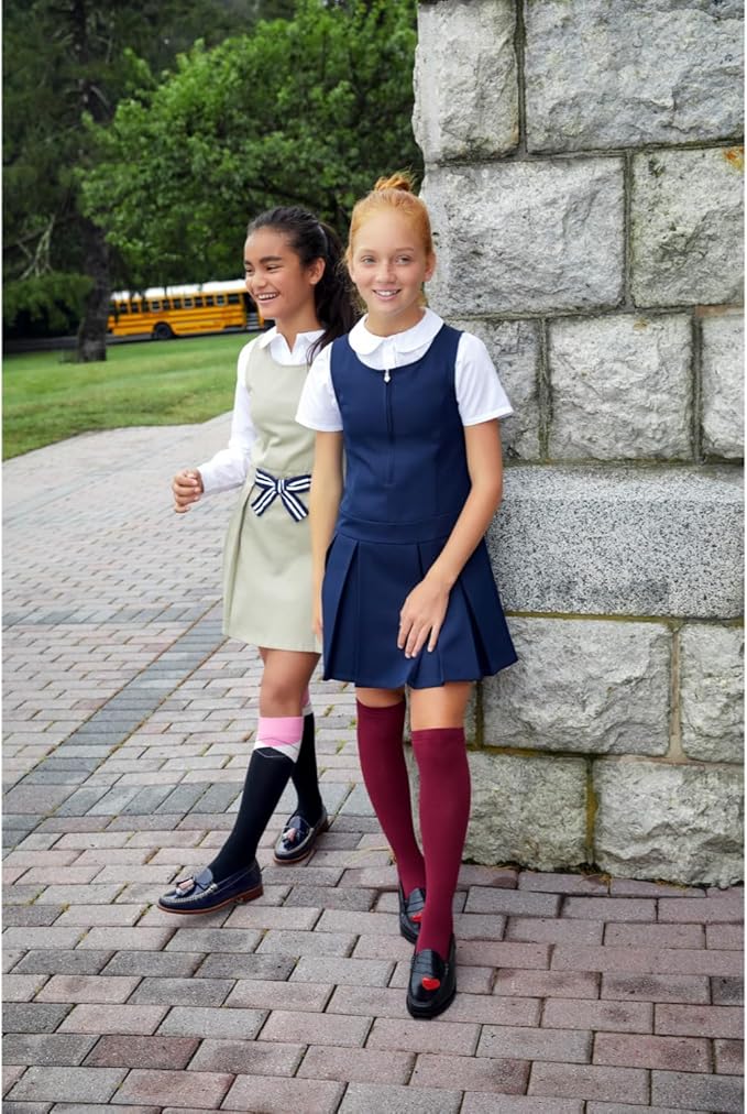 Kids Uniform French Toast Girls Adaptive Ponte Jumper - Zip Front