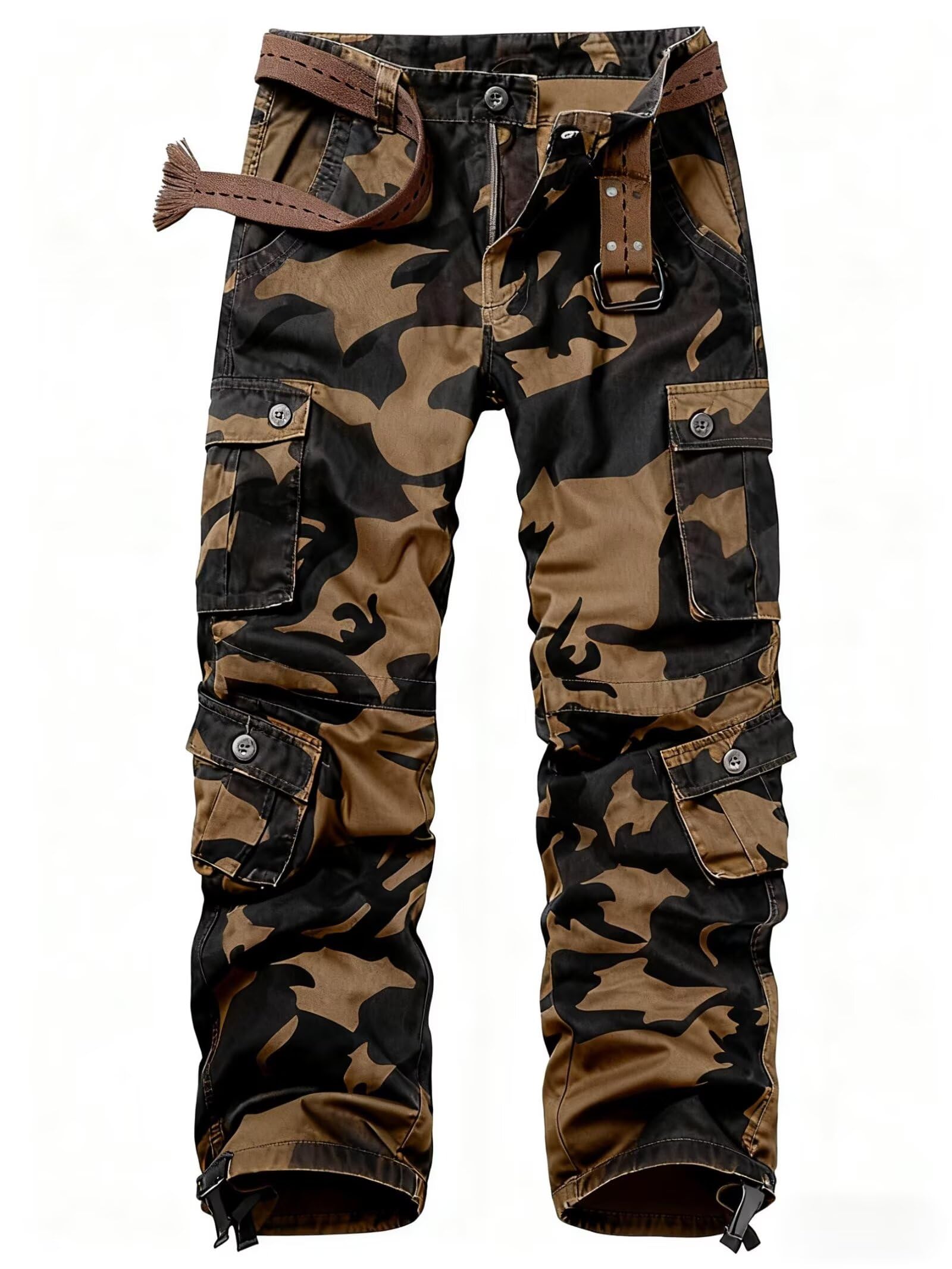 Vatinnt Men's Af Camo Cargo Trousers Combat Camo Trousers 3357 36