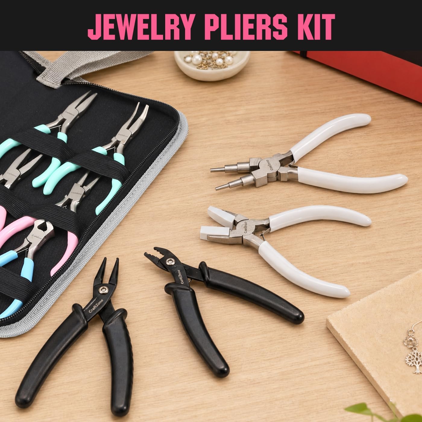10-Piece Jewelry Pliers Set Jewelry Making Tools for Jewelry Repair | Wire Wrapping | Beading and Crafts