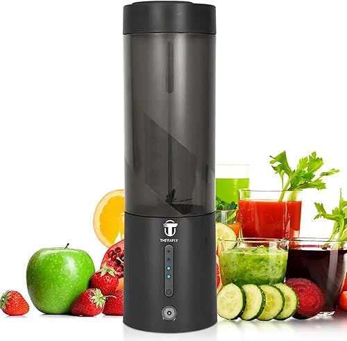 Licuadora portátil, tamaño de viaje personal de 16 onzas para batidos de frutas, 6 cuchillas afiladas, mini USB recargable, impermeable, potente